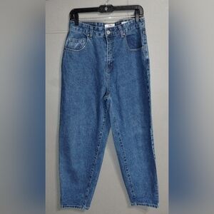 Cotton On Jeans High Waisted Rise, Jeans Tapered Leg Blue Denim